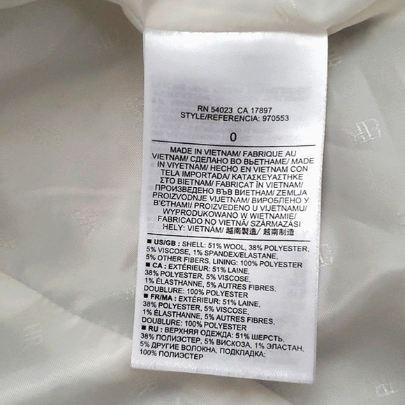 Banana Republic Speckled Gray Hac.king Jacket Wool Blend Size 0 - Picture 6 of 16